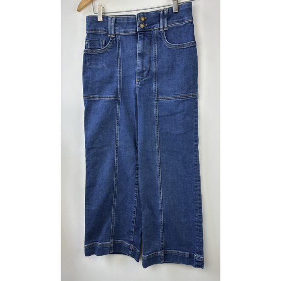 Pilcro Anthropologie The Skipper Wide Leg Cropped High Rise Jean No Size 28 x 24 - Picture 2 of 14